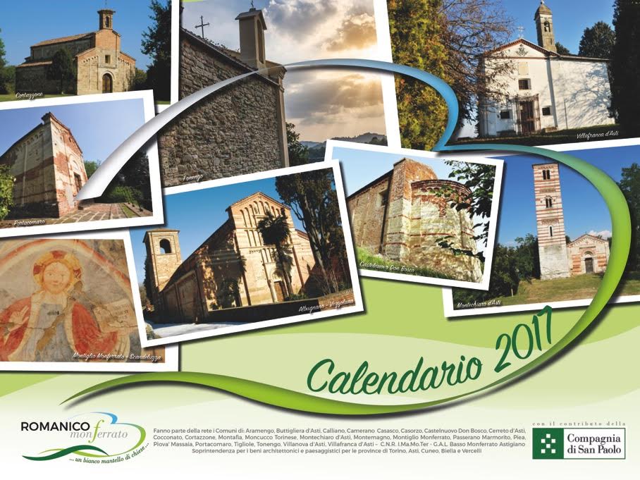 Il Romanico Monferrato diventa un calendario per il 2017
