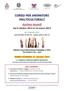 “Anima Mundi” ad Asti un corso per animatori multiculturali