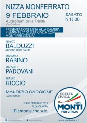 Elezioni: il ministro Balduzzi a Nizza Monferrato