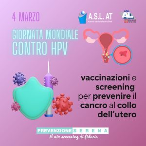 Giornata internazionale dell’hpv: sabato 9 marzo test gratuito al Consultorio  di Asti