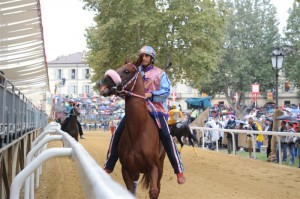 Mamuthones , cavallo morto al Palio di Asti 2013