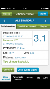 terremoto nell'alessandrino