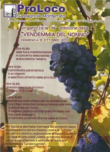 A Castagnole Monferrato la 39 edizione della Vendemmia del Nonno 