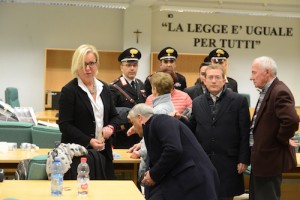 I genitori di Elena Ceste con gli avvocati di parte civile al termine della sentenza