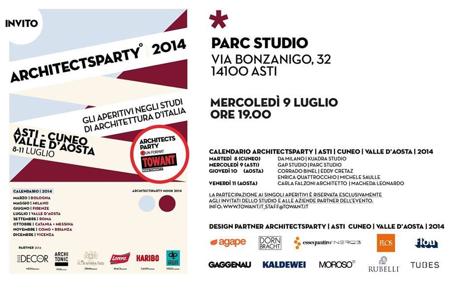 “ArchitectsParty” al Parc Studio di Asti