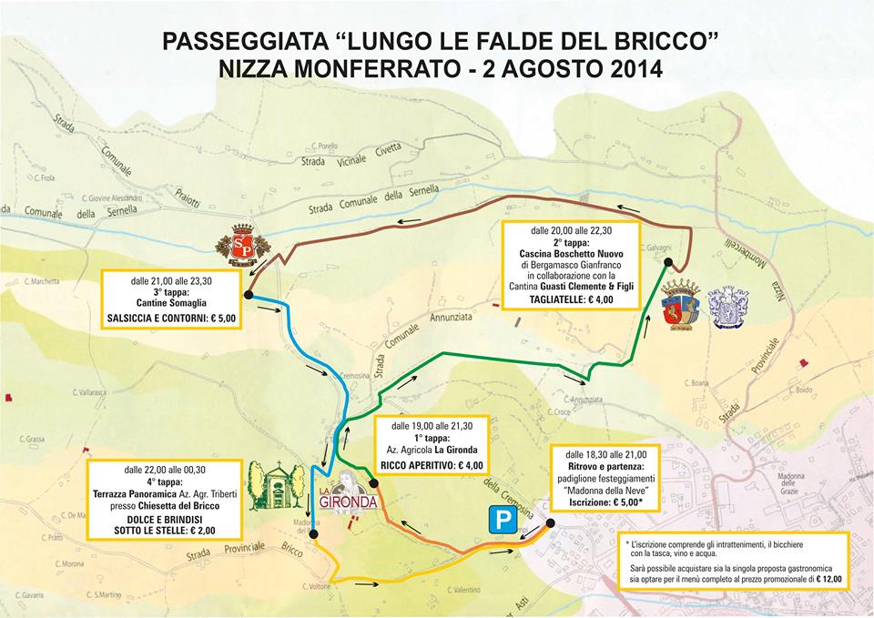 Lungo le falde del Bricco a Nizza Monferrato