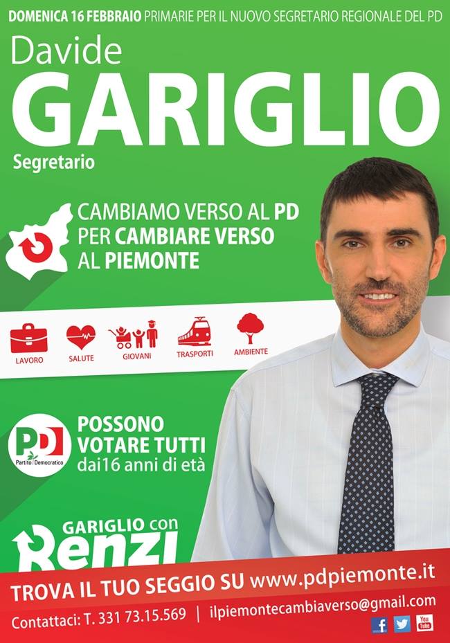 Pd Piemonte: anche ad Asti ha vinto Davide Gariglio