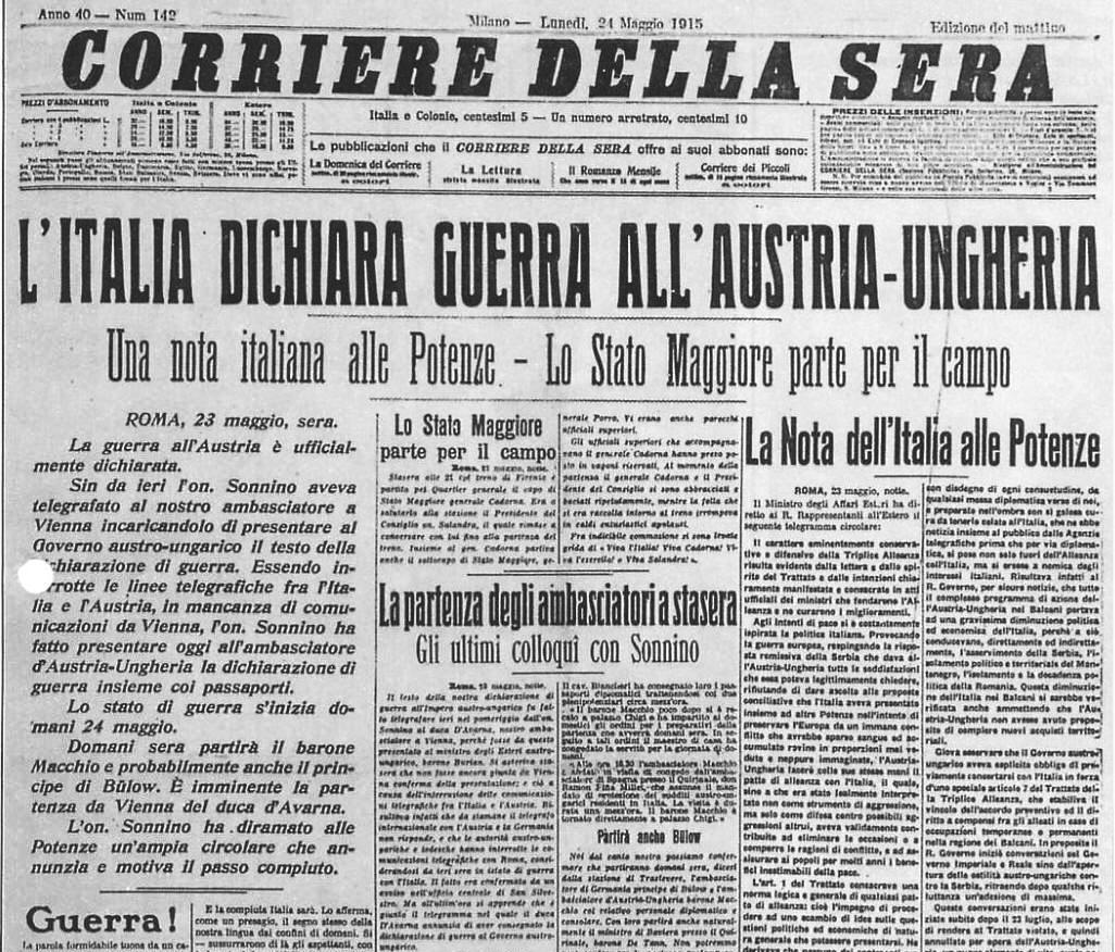 Domattina un minuto di silenzio in tutta Italia per i caduti della Prima Guerra Mondiale