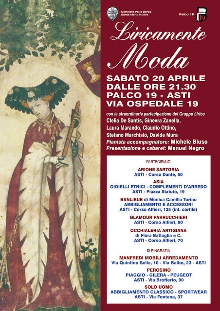 “Liricamente Moda” del Comitato Palio Borgo Santa Maria Nuova