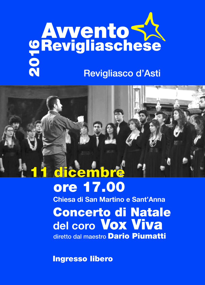 Concerto di Natale del Coro Vox Viva per l’Avvento Revigliaschese