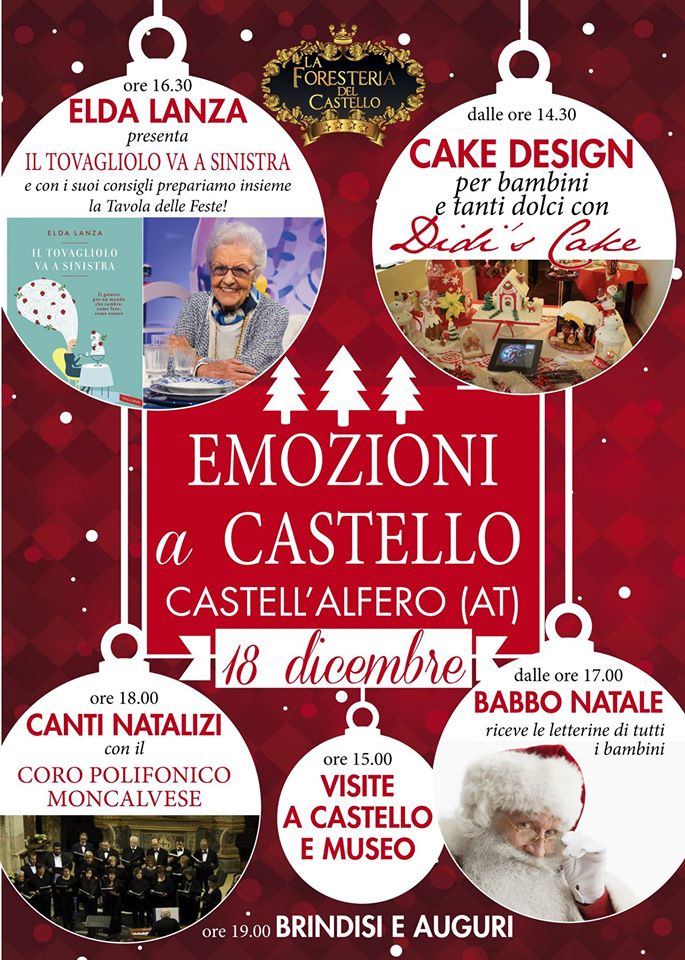 “Emozioni & Stile” a Castell’Alfero: atmosfere natalizie con Elda Lanza