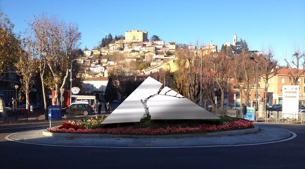 Gianni Fabio con “Il Germoglio” vince il concorso per il monumento della nuova rotonda tra corso Libertà e viale Risorgimento a Canelli