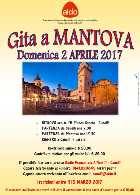 Gita a Mantova con l’Aido Canelli
