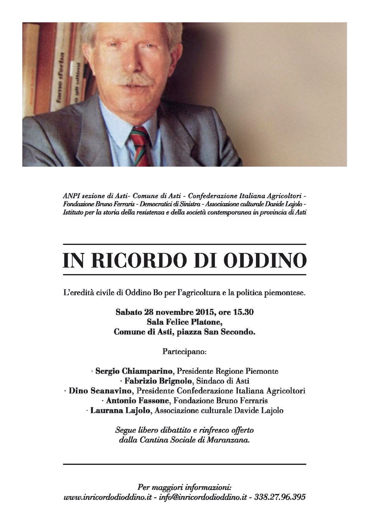 L’Israt ricorda Oddino Bo, Olga Idrame e Corrado Bianco