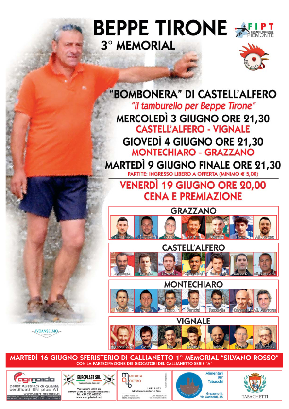 3° Memorial di  Tamburello dedicato a Beppe Tirone