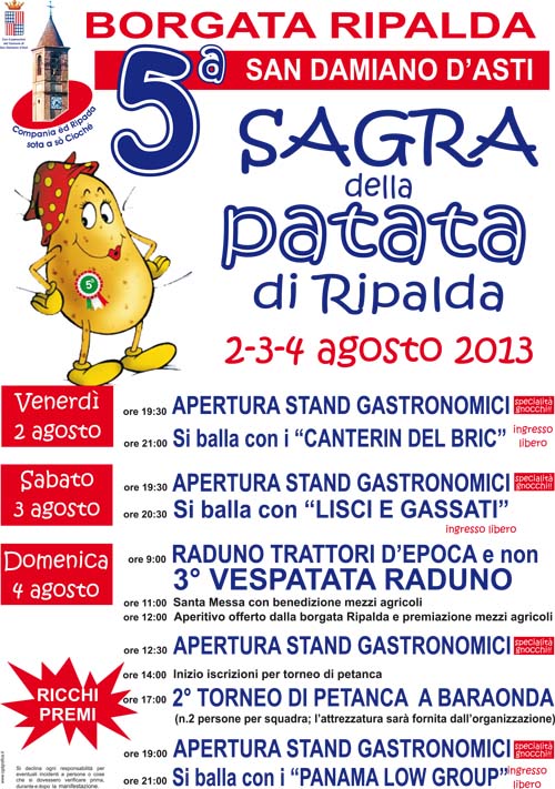 Tutto pronto della sagra della patata