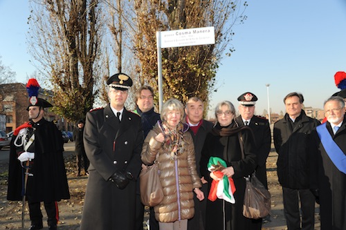 Piazza d’Armi intitolata al carabiniere Cosma Manera: la fotogallery