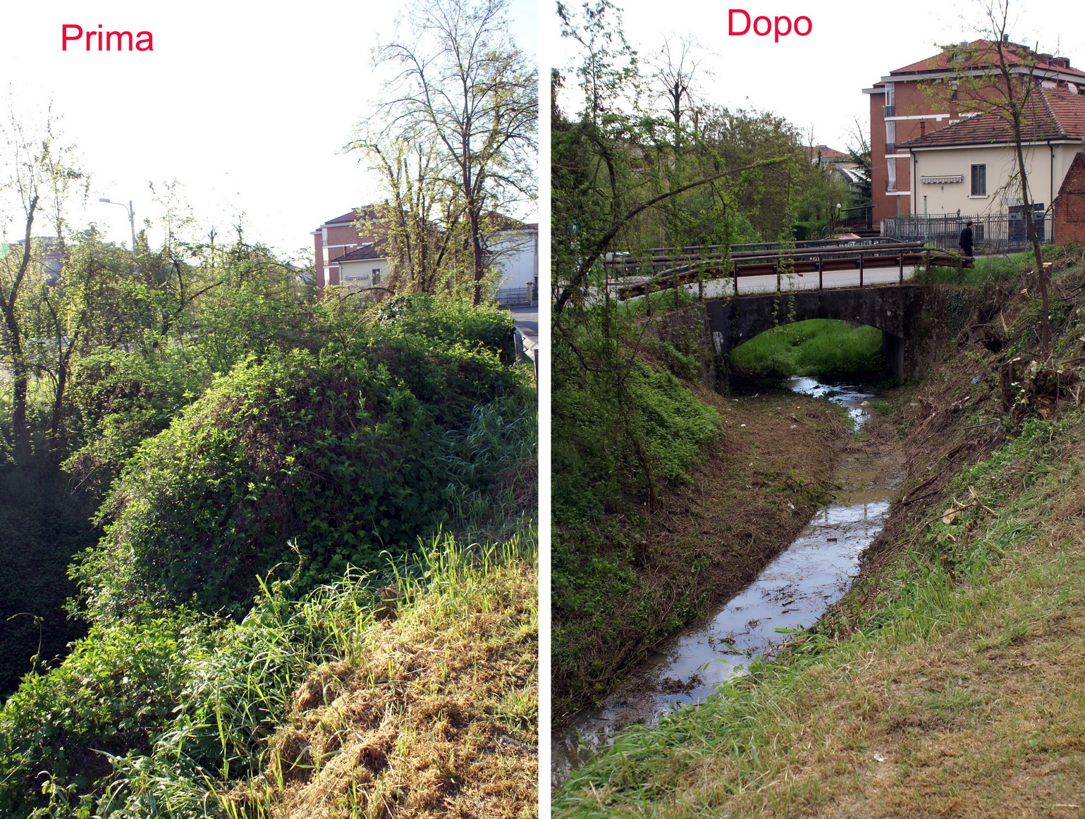 La Protezione Civile Città di Asti ha messo in sicurezza il rio Valmanera