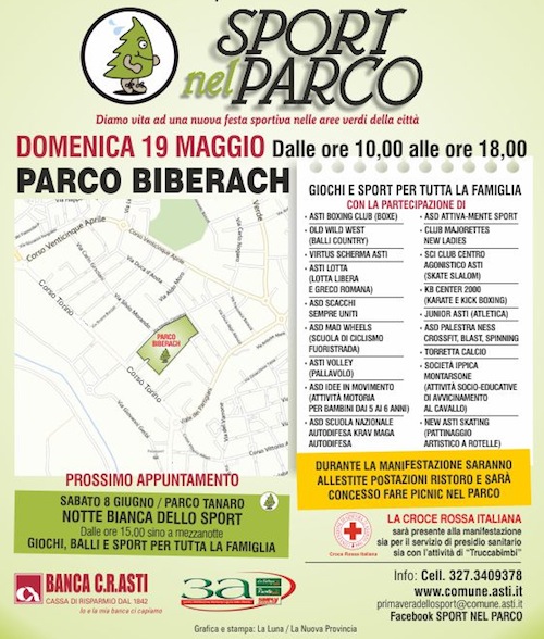 Domenica al Bieberach con “sport nel parco”