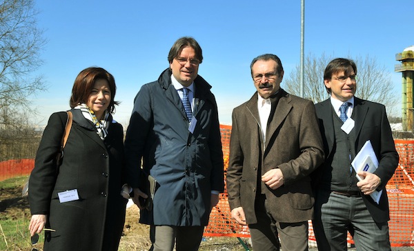 Brignolo visita il cantiere per il nuovo impianto di trattamento del vetro