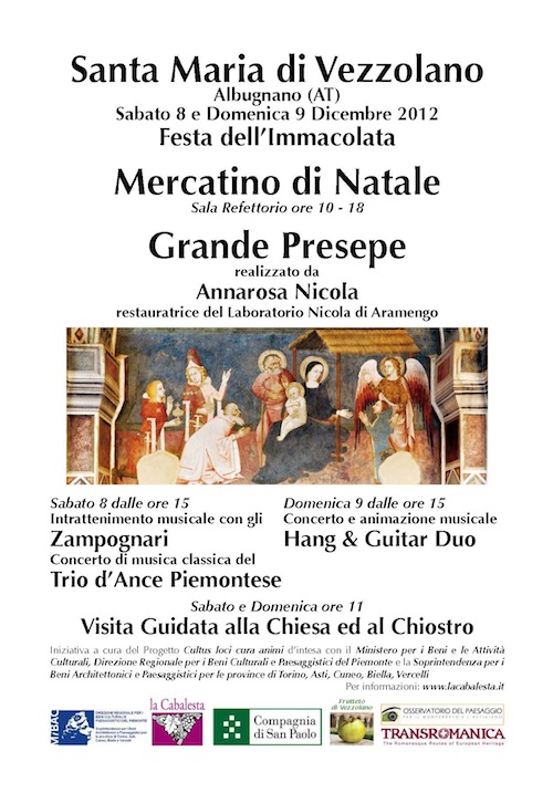 A Vezzolano il tradizionale mercatino di Natale