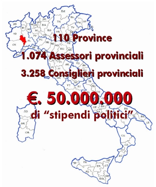 MoVimento5stelle Asti: “Basta con le poltrone e con le Province”