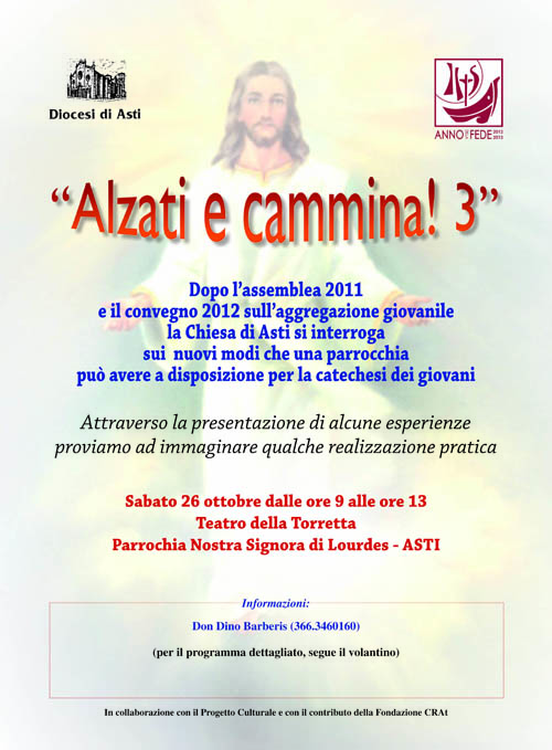 “Alzati e cammina”: sabato 26 ottobre la terza tappa del convegno diocesano