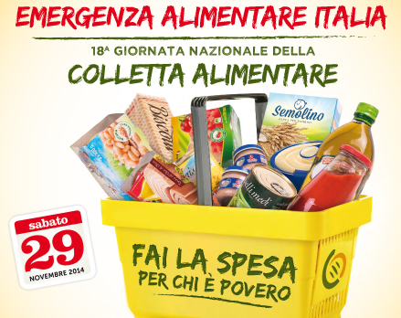 Sabato torna l’appuntamento con la colletta alimentare