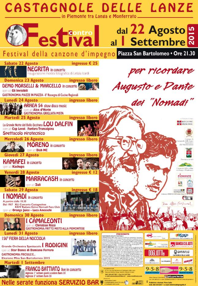 Nomadi, Lou Dalfin e Franco Battiato al Festival Contro