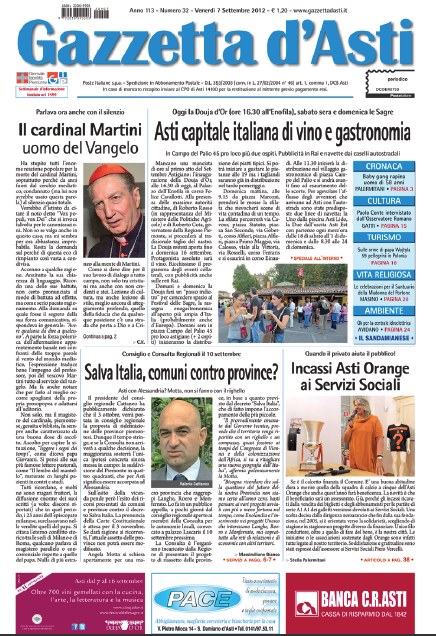 In edicola 7 settembre 2012