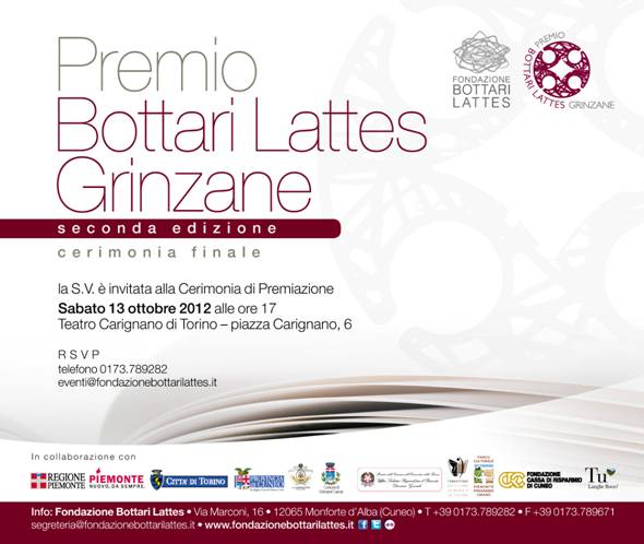 A Monforte e Torino si conclude  il Premio Bottari Lattes Grinzane 2012