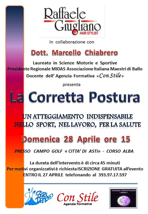 Incontro “La corretta postura” al Golf Club Città di Asti