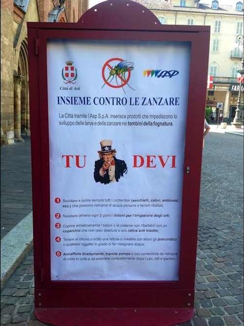 Lotta alle zanzare. Non piace il “Tu devi” dello Zio Sam