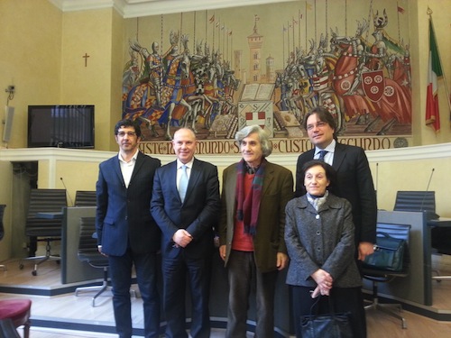 Inaugurazione della mostra di Piero Sciavolino, Maestro del Palio 2013