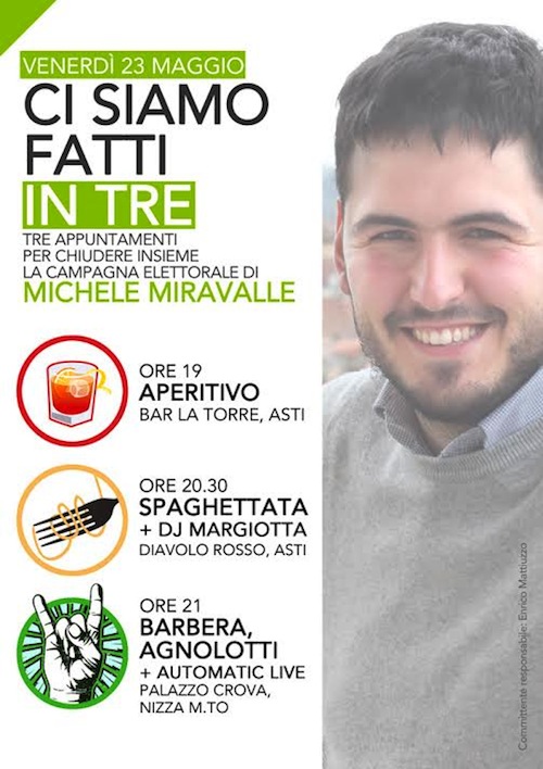 Tra aperitivo, spaghetti e rock si chiude la campagna di Miravalle