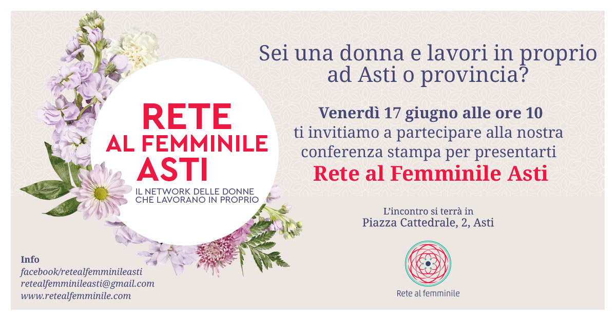 Si presenta ad Asti “Rete al Femminile”