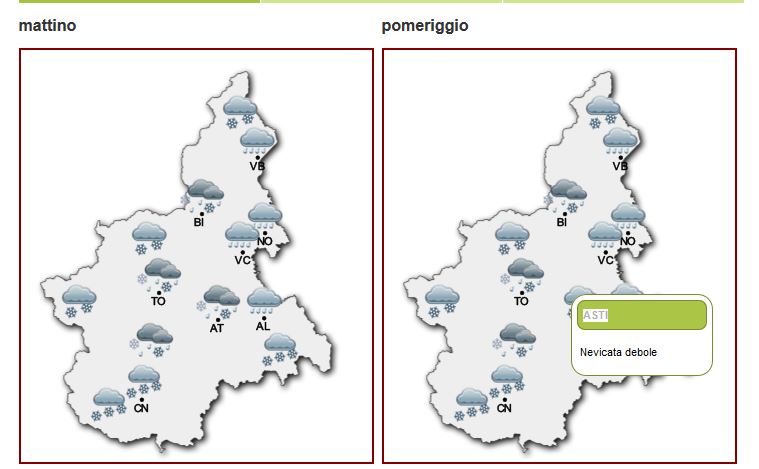 Attesa nevicata sull’Astigiano