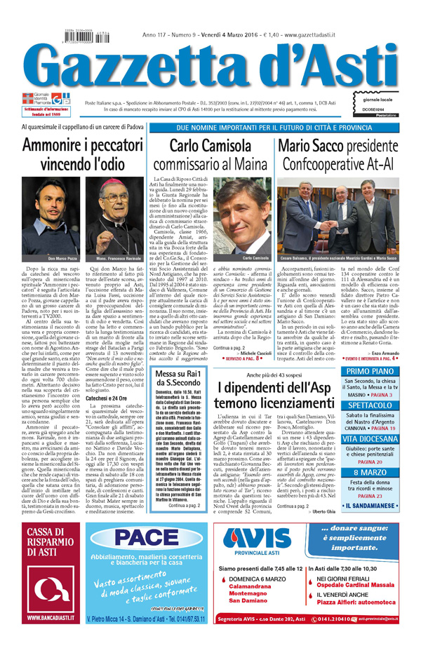 Prima pagina – 4 marzo 2016