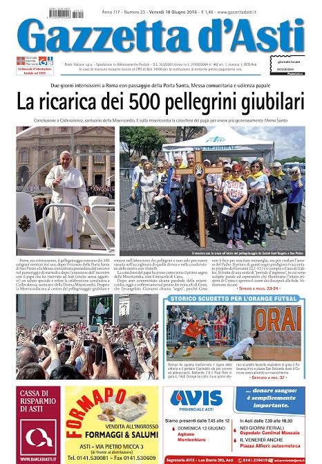 Prima pagina – 10 giugno 2016