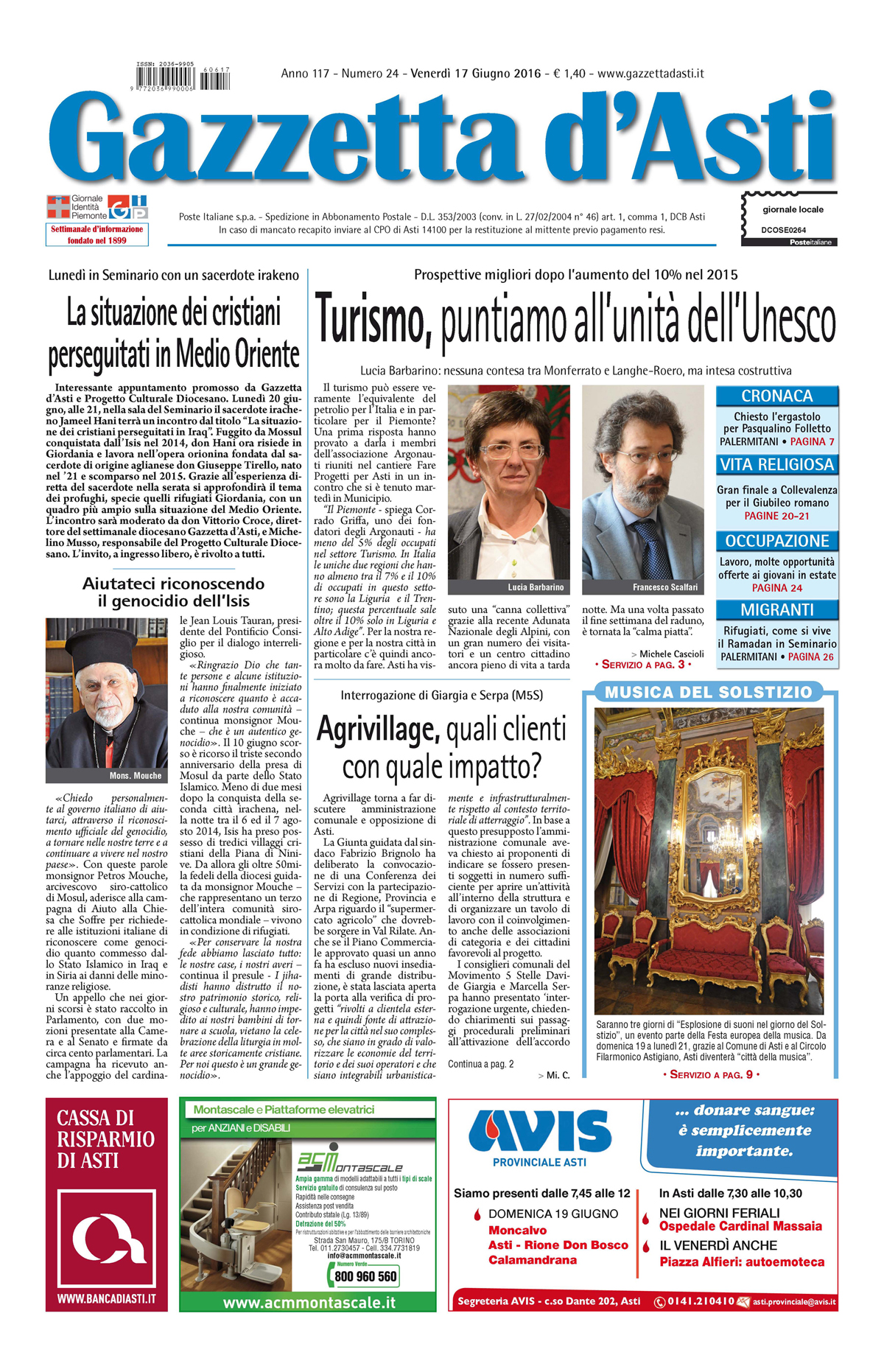 Prima pagina – 17 giugno 2016