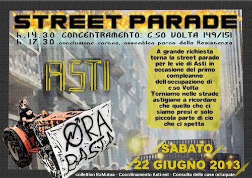 Ad Asti una street parade per il diritto all’abitare