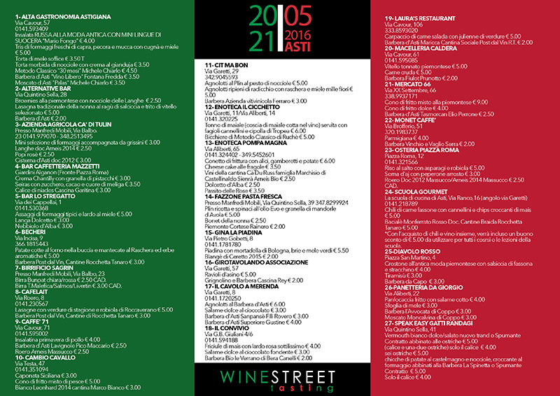 Prosegue Wine Street Tasting ad Asti