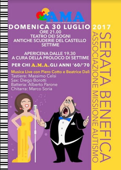 Serata fra musica e teatro in favore dell’Ama