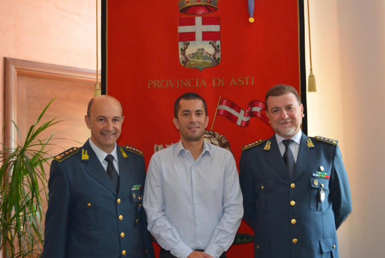 Il presidente della Provincia riceve i vertici della Guardia di Finanza di Asti