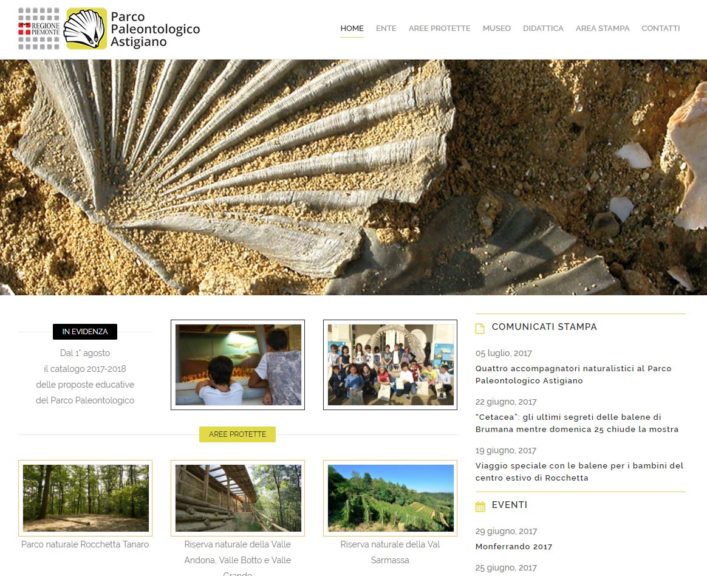 Nuovo sito web e pagina Facebook per il Parco Paleontologico Astigiano