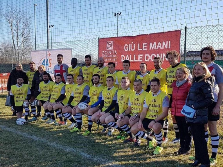Anche il Monferrato Rugby in mischia contro la violenza sulle donne