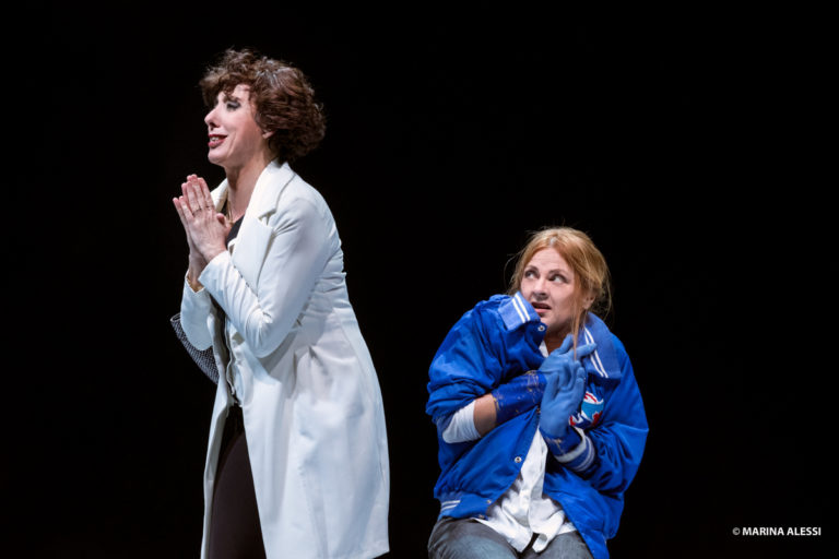 Rosalyn con Alessandra Faiella e Marina Massironi  al Teatro Alfieri