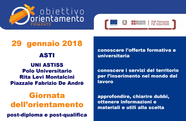 Giornata informativa per la scelta post diploma ad Astiss