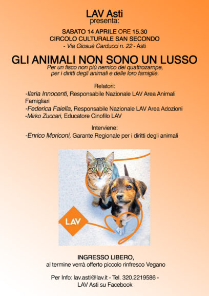 Gli animali non sono un lusso