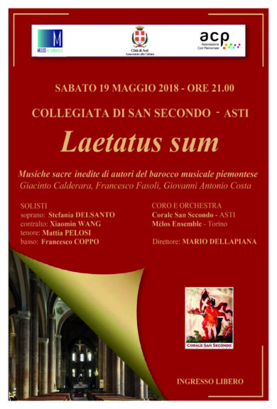 Il Settecento musicale sabaudo in Collegiata con al Corale San Secondo